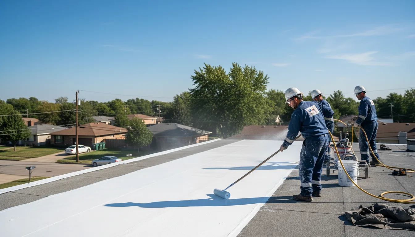 Commercial roof coating in Isola, MS near me